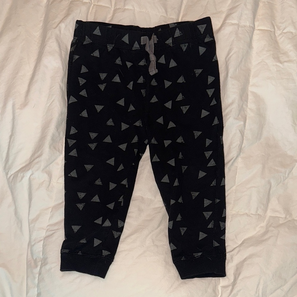 First Impressions Black and Gray Triangle Joggers